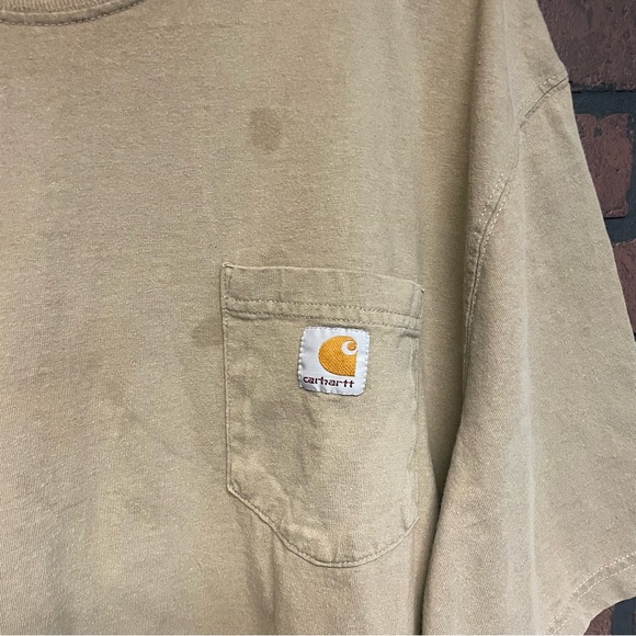 Carhartt Relaxed Fit Tan Colored T Shirt Size 2XL - Picture 4 of 4